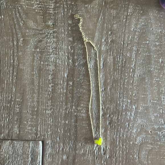 Kendra Scott Lime Green Heart Necklace - Picture 2 of 3